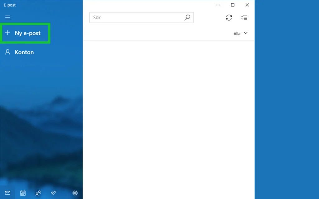 E-postkonto Windows - Ny e-post